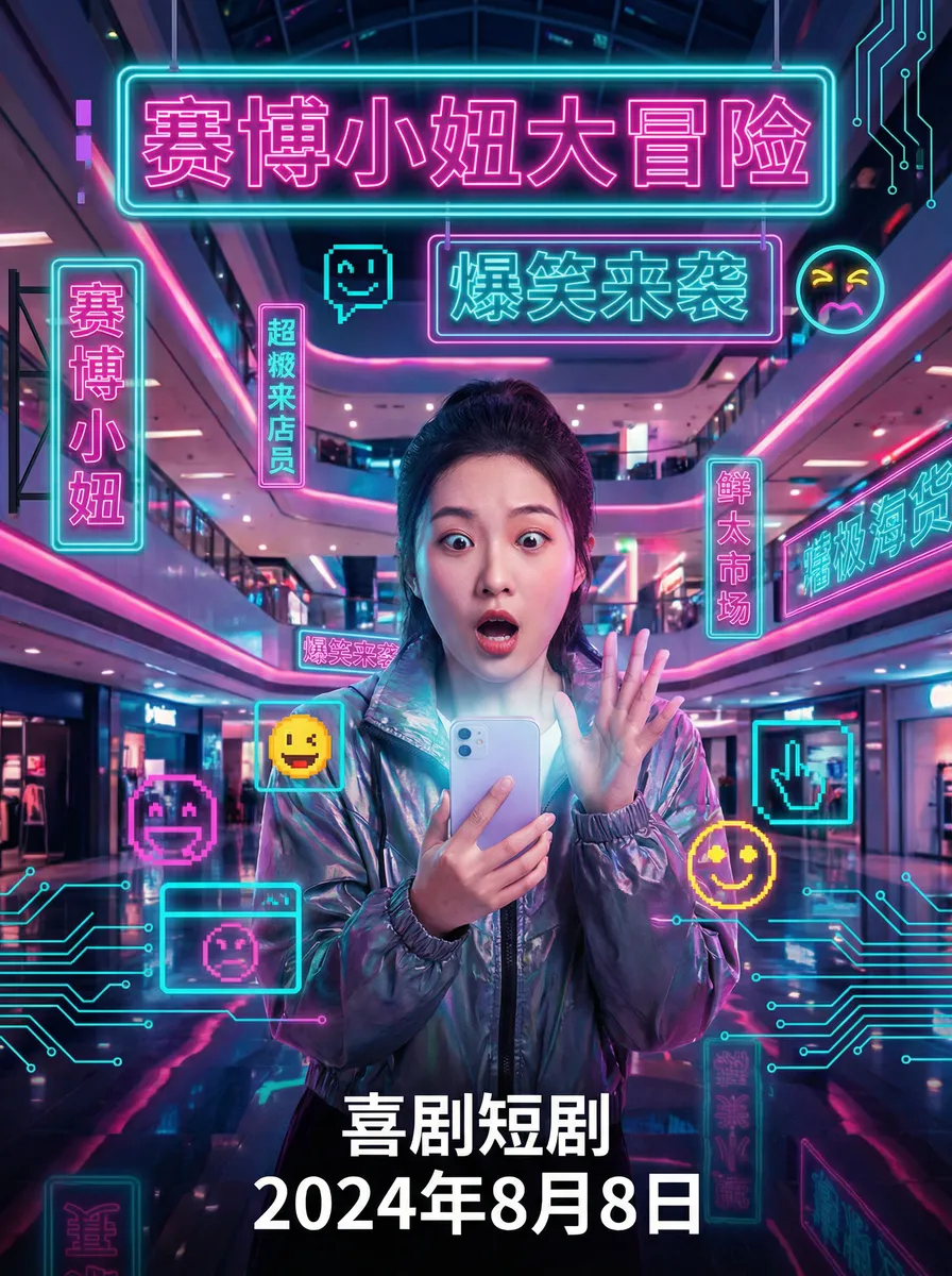 一杆钢枪合集 搞笑喜剧短剧 - 赛博小妞大冒险海报
